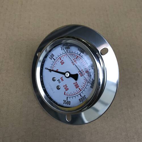 轴向带边耐震压力表 YN60ZT 250bar 3500psi 背后外壳直径62mm