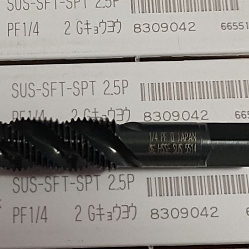 日本OSG不锈钢专用管螺纹机用螺旋丝锥PF1/4 1/2 3/8 加长EX-SPT