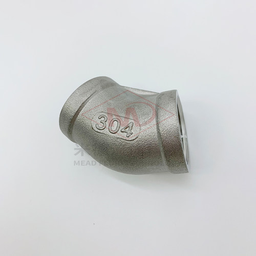 304快速装不锈钢45度内丝内弯201接头水管配件管通高压卡扣式直通