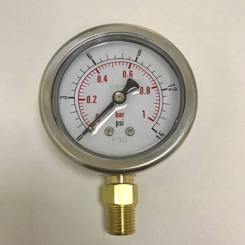 leipai耐震压力表 油压防振表 1bar 15psi 直径61-68mm 螺纹ZG1/4