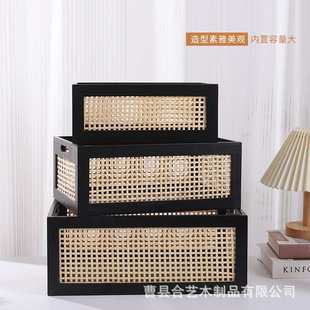 复古木条箱木框子木框箱超市陈列盒实木收纳箱长方形储物箱