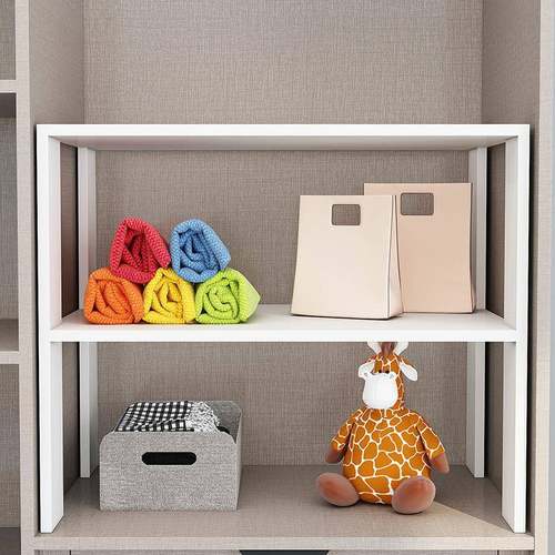 ll衣柜隔板分层架单层实木衣橱收纳整理置物架子免打孔柜内隔断