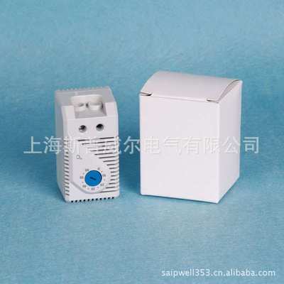 35MM导轨安装KTS011温控器 蓝色常开型风扇控制器 小型恒温器