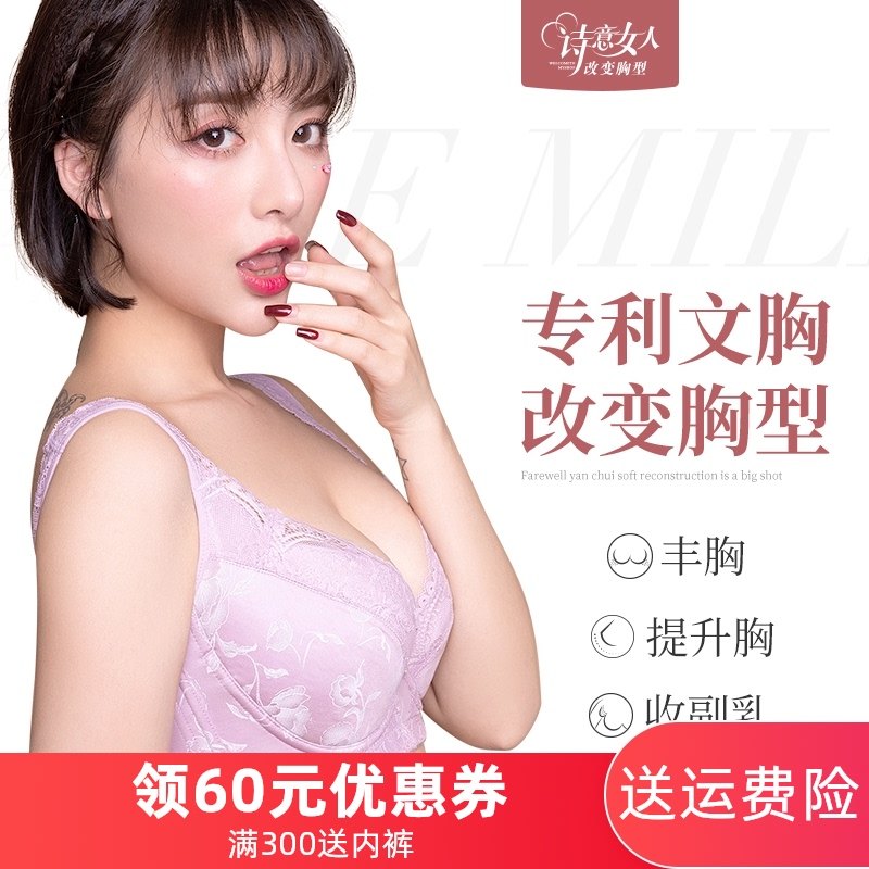 调整型内衣文胸收副乳超聚拢上托女小胸外扩侧收有钢圈薄款防下垂