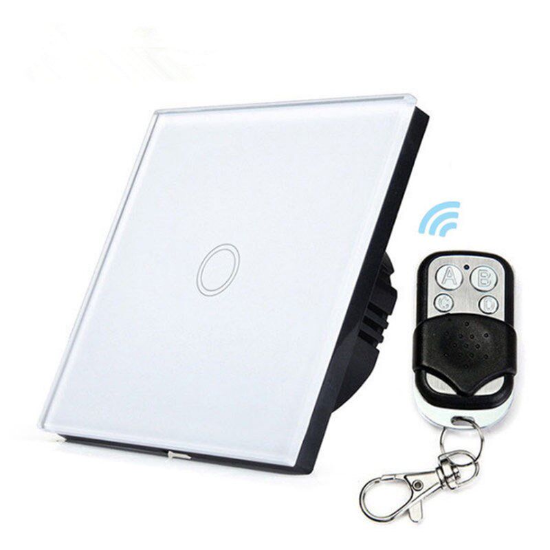 86型智能触摸开关射频433无线遥控感I应单火线墙壁开关智能家居