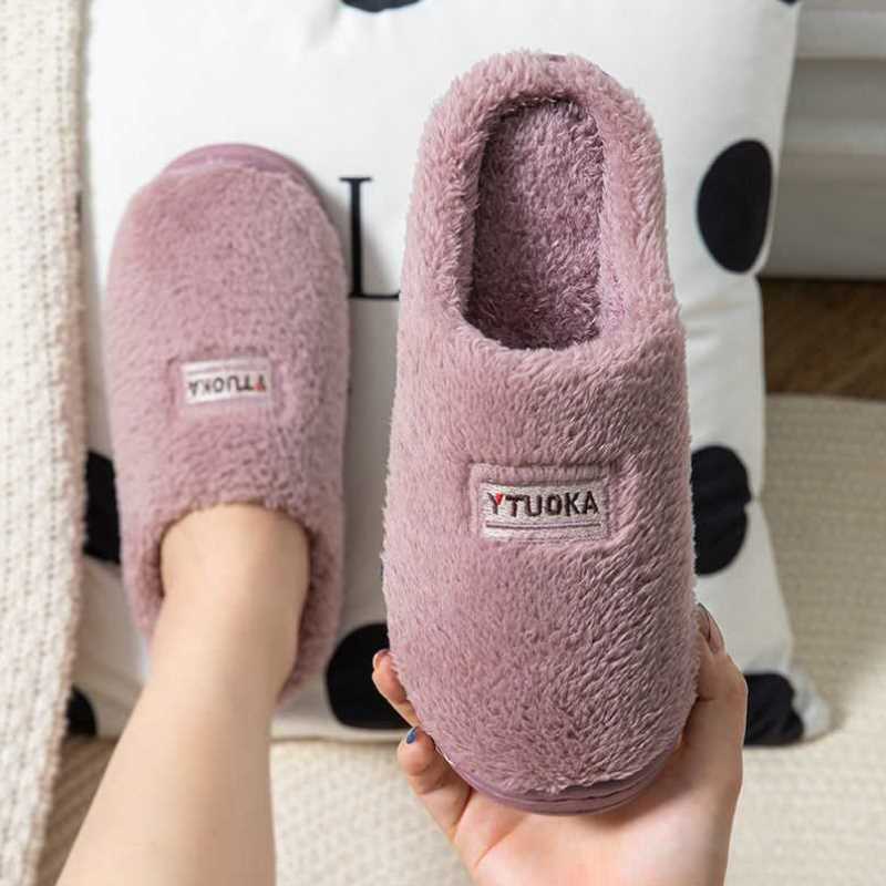 新款秋冬季棉拖鞋女室内家用情侣保暖毛绒棉鞋包跟厚底家居月子男