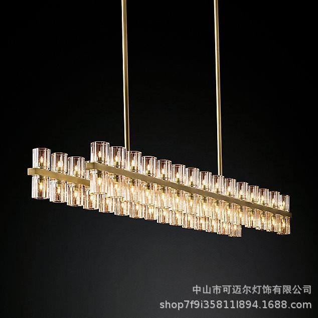 厂家直供轻奢水晶灯美式餐厅简约创意酒吧前台售楼处设计师灯饰