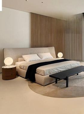 意式极简现代简约卧室大空间高靠背设计师简约布艺RAVER宽屏床