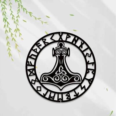 铁艺金属圆形维京人壁挂艺术创意金属家居卧室客厅餐厅装饰品挂件