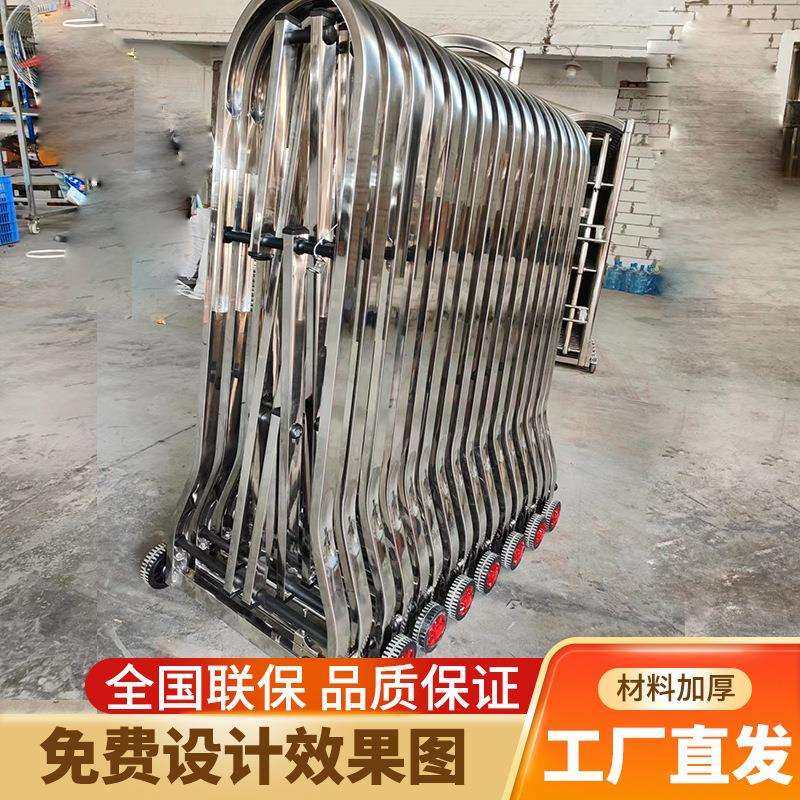 手动伸缩门家用简易折叠收缩户外折叠门移动门幼儿园推拉门庭院门