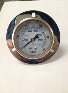 全不锈钢耐震压力表YN60ZT 1000KG 1千公斤 100MPA 1/4牙 轴向
