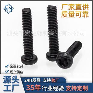 m2m3内梅花盘头发黑机牙螺丝 T2677黑色花形槽螺丝防盗机丝钉