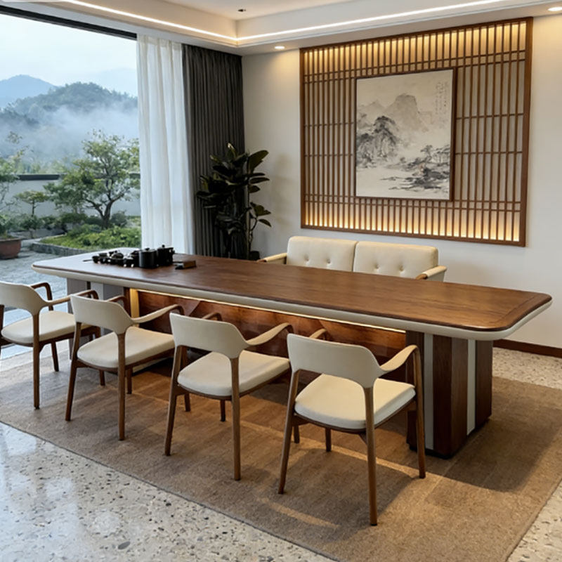 北美黑胡桃新中式茶桌椅组合茶室白蜡木轻奢商务大气功夫泡茶台,住宅家具,家用茶台/茶桌,淘宝优惠券,粉丝福利购,淘宝优惠卷