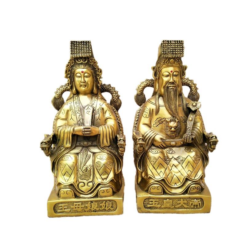 铜器铜工艺品铜玉皇大帝王母娘娘家居装饰品办公桌摆件