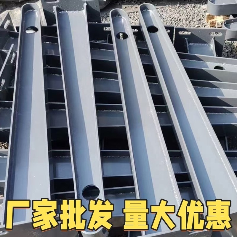 H型钢结构挑梁牛腿支架雨棚钢梁定制 满L焊铁不锈钢玻璃幕墙爪件