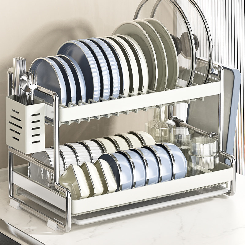 不锈钢碗碟收纳架厨房置物架多功能放碗架碗筷收纳盒柜碗盘沥水架,厨房/烹饪用具,厨房置物架/置物柜/角架,淘宝优惠券,粉丝福利购,淘宝优惠卷