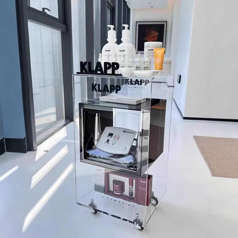 高端美容院推车亚克力透明工具车仪器底座置O物架子高端款私人定