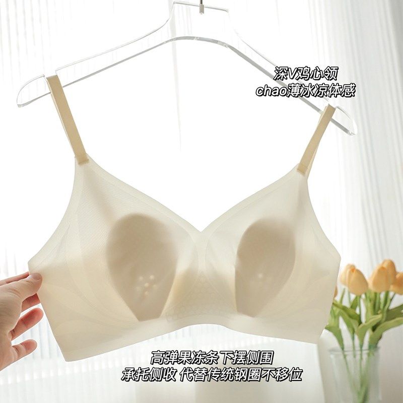 超薄款大胸显小胸内衣女s夏天全罩杯孕妇无痕文胸固定兔耳朵胸罩