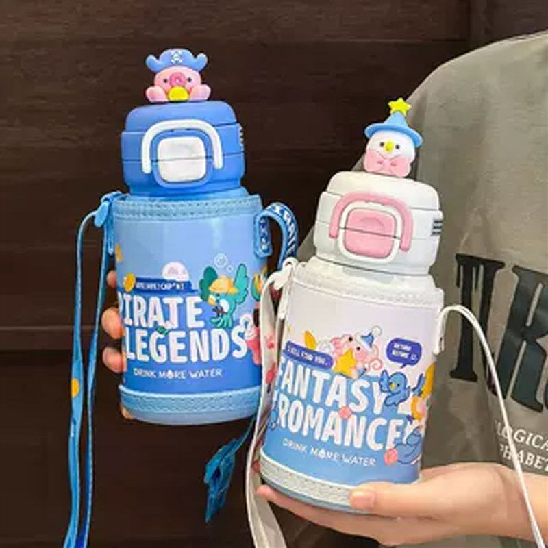 儿童保温杯大容量水杯幼儿园学生专用316不锈钢卡通保温杯带吸管