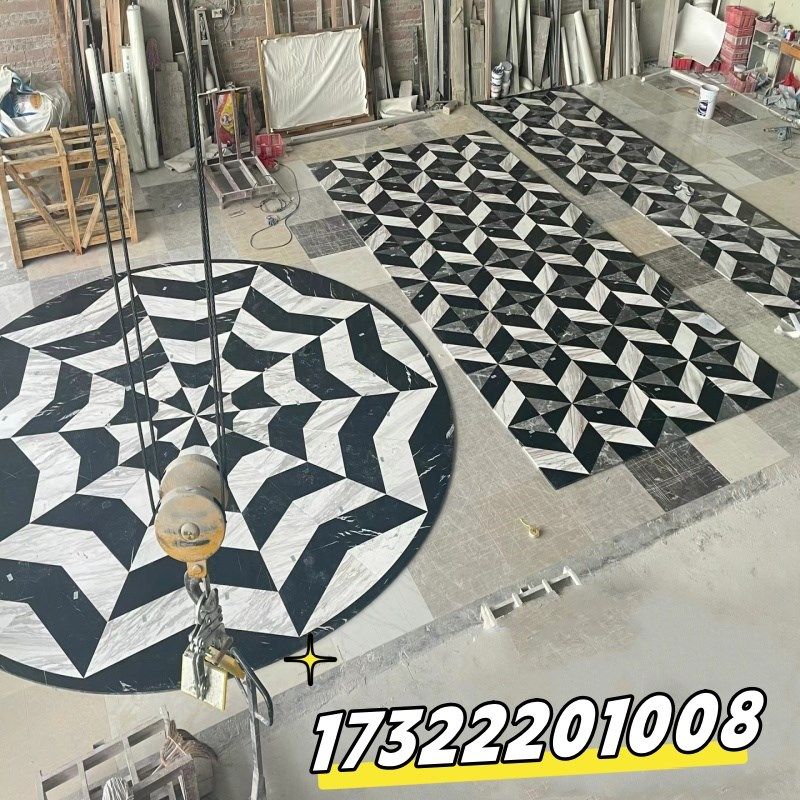 大理石拼花c台面拼花地板水刀拼花电梯桥厢过道玄关别墅酒店大堂
