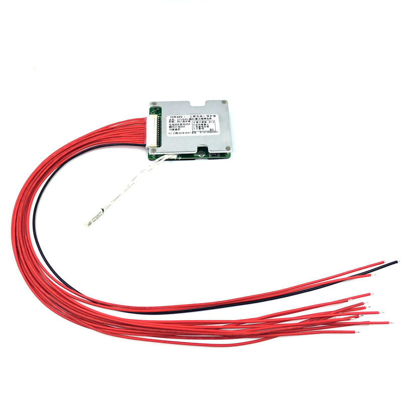 新款48V电动车锂电池保护板 13串同口20A放电带断线保护 掉线保护