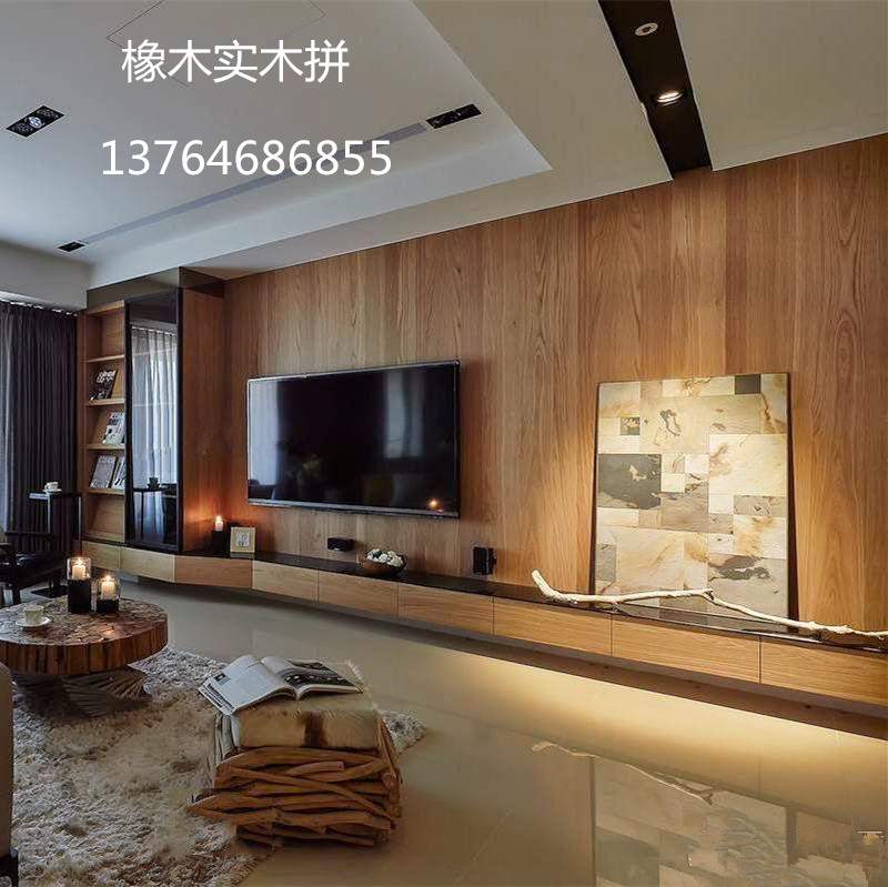 橡木饰面板免漆橡k木装饰板橡木实木拼木饰面浮雕橡木喷砂橡木板