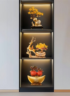 酒柜摆件客厅2025新款装饰品轻奢高档艺术电视柜招财新中式高级感