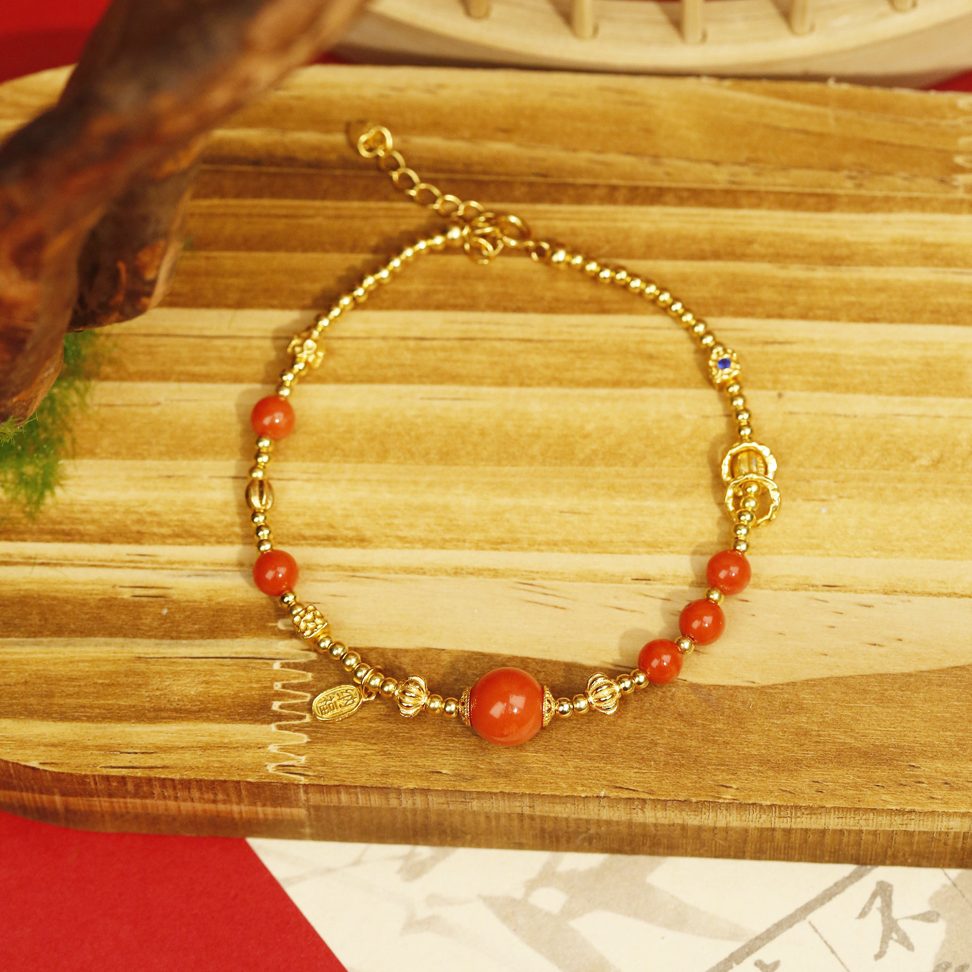 MIAOZhen&Bao天然红珊瑚手链