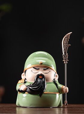 汽车摆件Q版关公武圣关羽车载高档车内中控台保平安关二爷装饰品