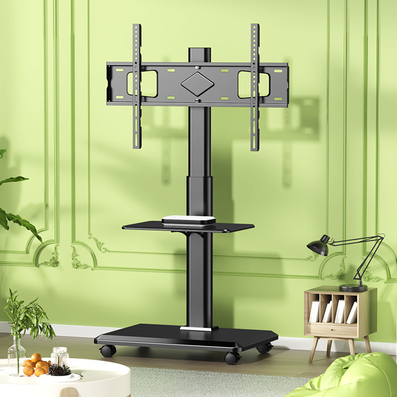 通用电视机落e地支架立式可移动推车横竖旋转直播挂架55/65/70英