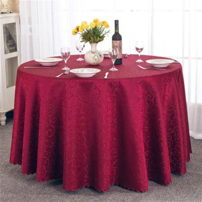 酒店大圆桌加厚桌布家用欧y式火锅饭厅婚宴会议圆形桌布台裙