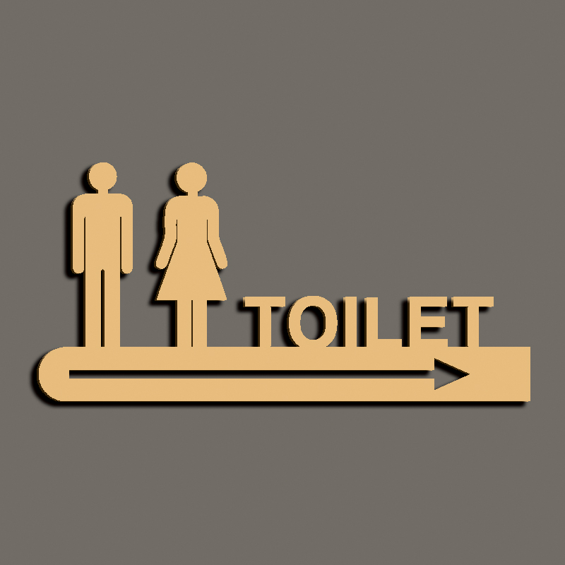 男女洗手间c向往左右箭头导向牌标识牌卫生间厕所标牌支持定制
