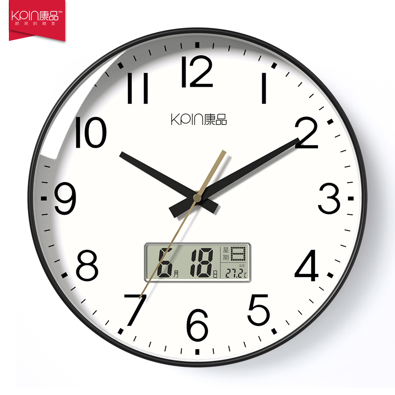 2023新款钟表挂钟客厅家用时尚现代简约L挂墙大气静音卧室石英钟