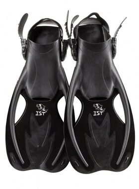 儿童绑带式助推训练脚蹼双游泳3硅胶浮潜脚蹼短38脚蹼 4ST脚蹼-I