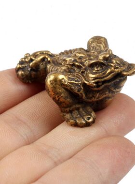 客厅玩蟾蜍实心家居摆件进铜金蟾摆件招财迷你把可爱工艺品全铜宝