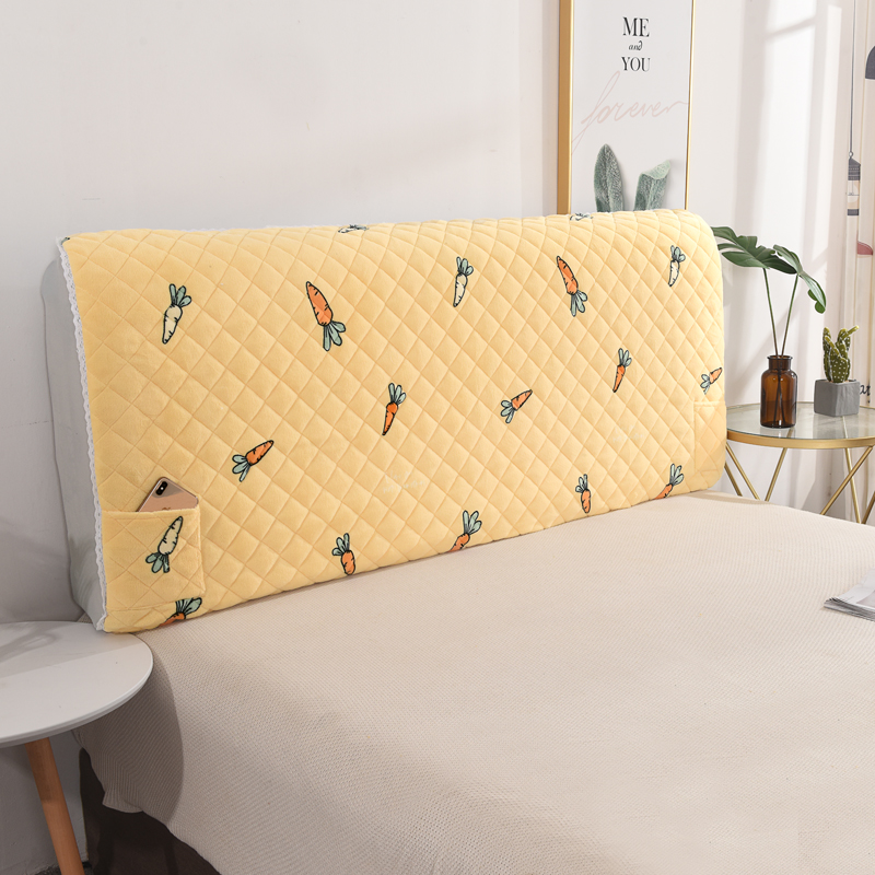 布艺全包弹力床头套罩弧形皮床靠背罩防尘保护套欧式公.主风床头