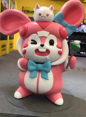 定制玻璃钢卡通j雕塑园林乐园装饰景观造型网红商场公园大型摆件