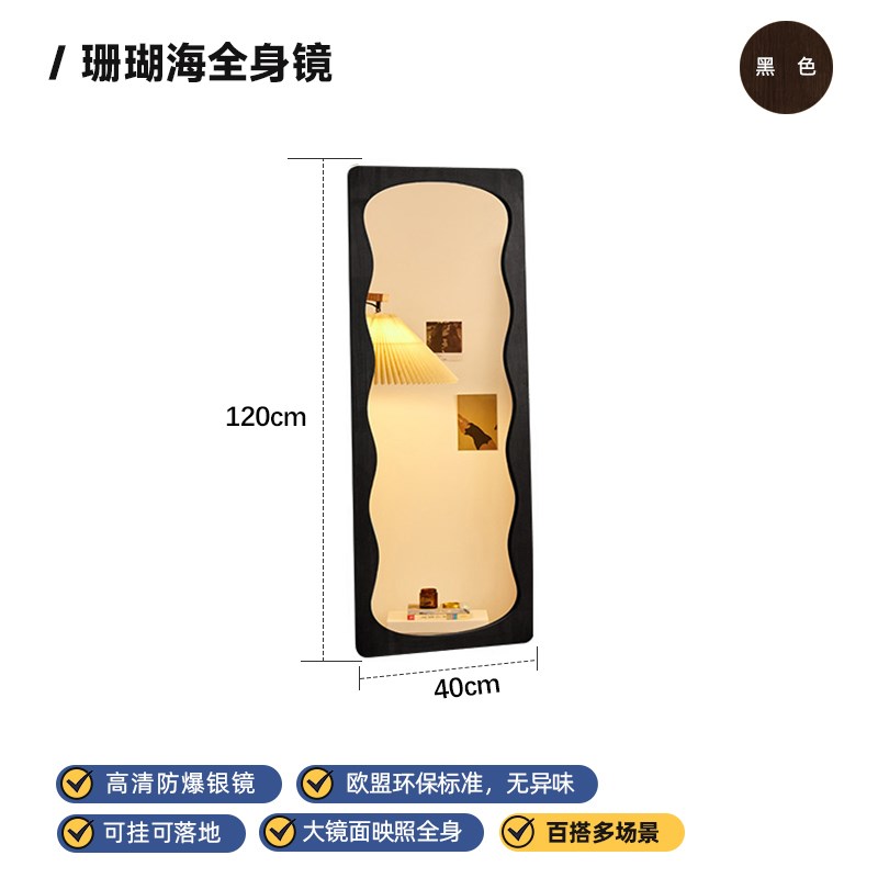 中古全身镜家用轻奢高级镜子挂墙全E身镜女生卧室落地镜简约全身