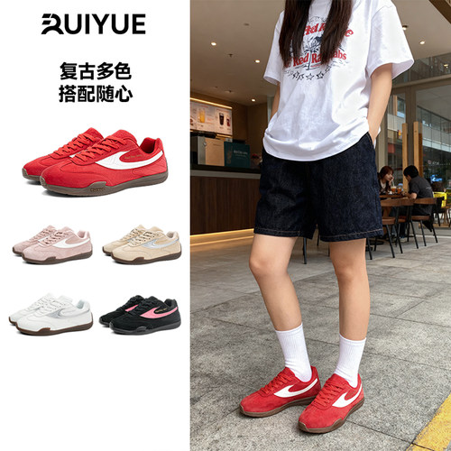 【美鹿莎专属】RUIYUE德训鞋复古板鞋休闲内增高女款百搭