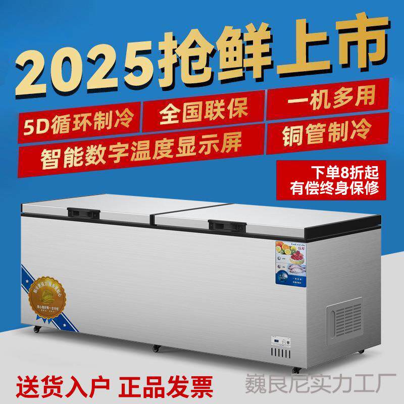 家用大冰柜商用冷柜冷冻冷藏柜节能卧式单温双温雪柜保鲜柜