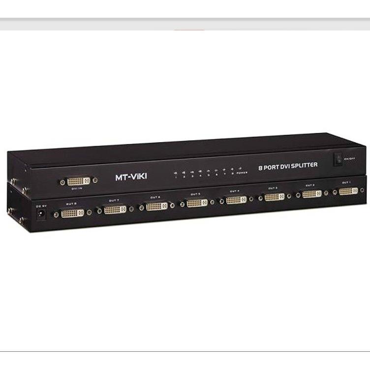 迈拓MT-DV8H 8路dvi分配器 机架式8口DVI分屏器 1进8出分频器分支