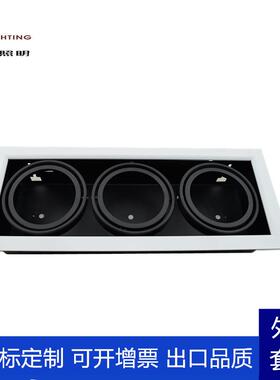 厂家产销AR111三头豆胆灯外壳 LED豆胆灯空架 石英灯 格栅豆胆灯