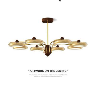 客厅吊灯2025新款中古风大厅主灯中式不挑空大气奶油餐厅中山灯具