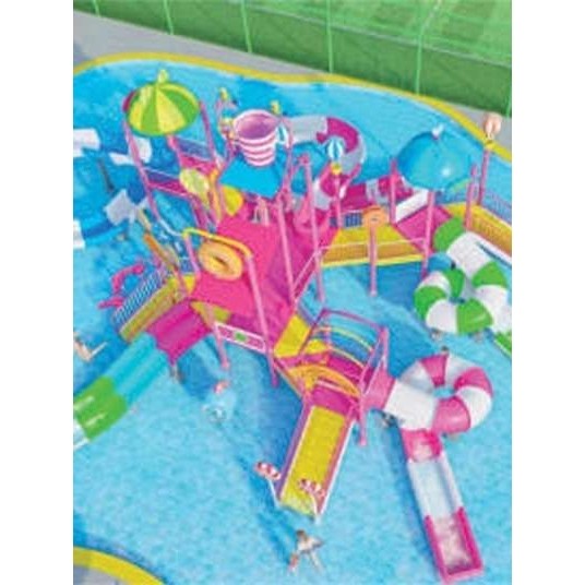 博悦水上乐园游乐设备 中型亲子互动水寨 占地面积21*17m米