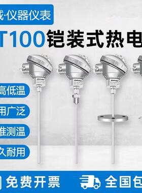 供应WZPK2-294铠装热电阻pt100 -200~500（℃）A/B级 热工仪表