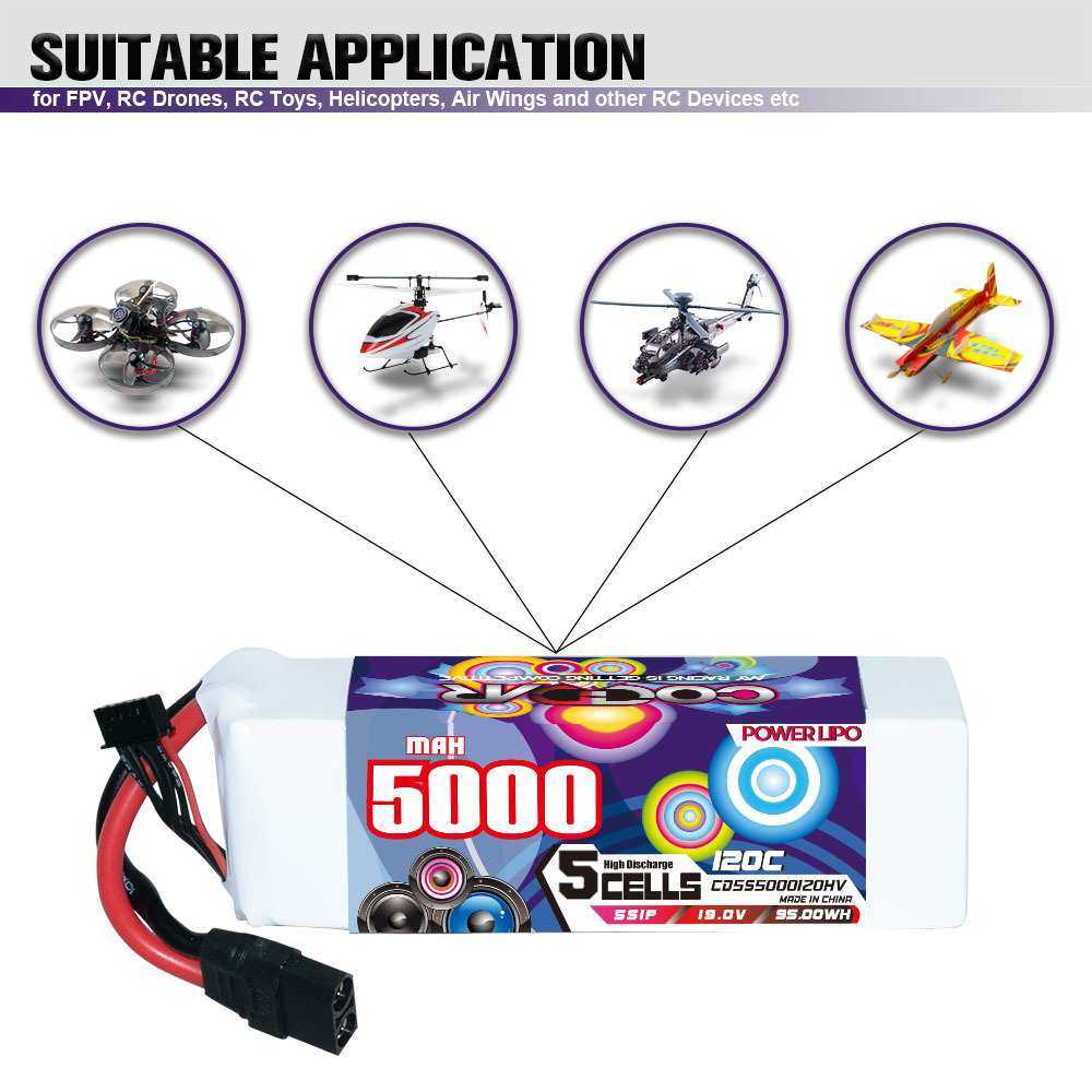 CODDAR鹰氪5000MAH 5S 19V 120C车模固定翼7寸穿越机高压锂电池