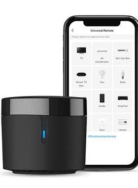 Broadlink博联RM4 mini智能红外遥控WiFi手机APP控制Alexa/Google