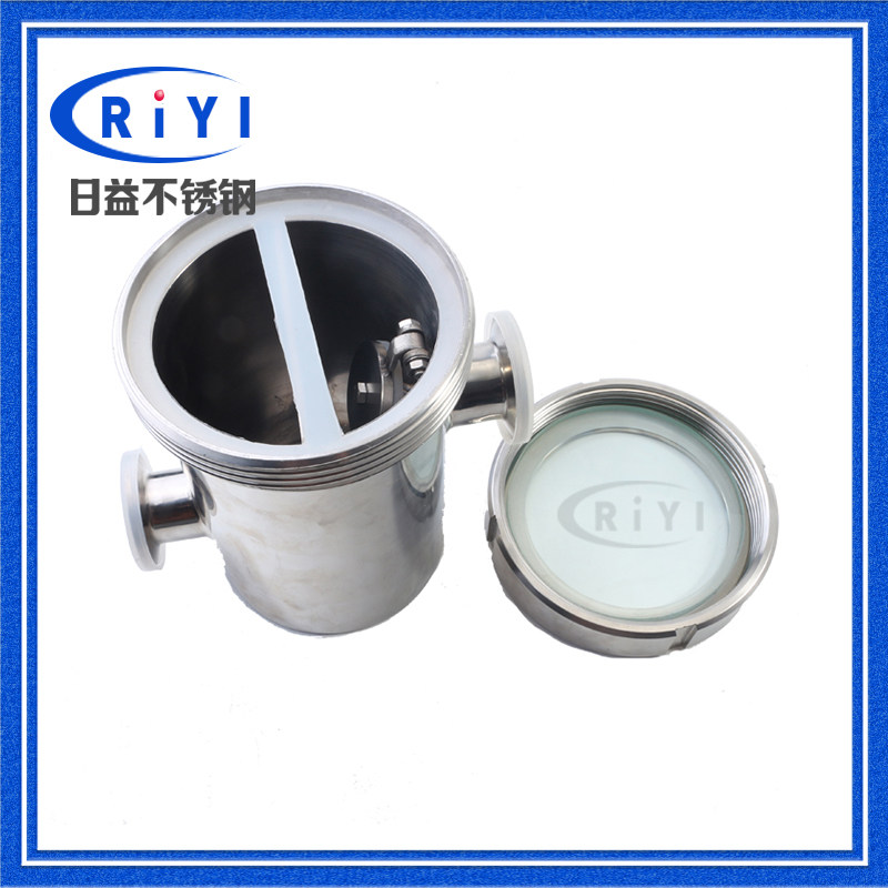 304卫生级快装空气阻断器 卡盘式隔断防倒灌视镜地漏视窗不锈钢