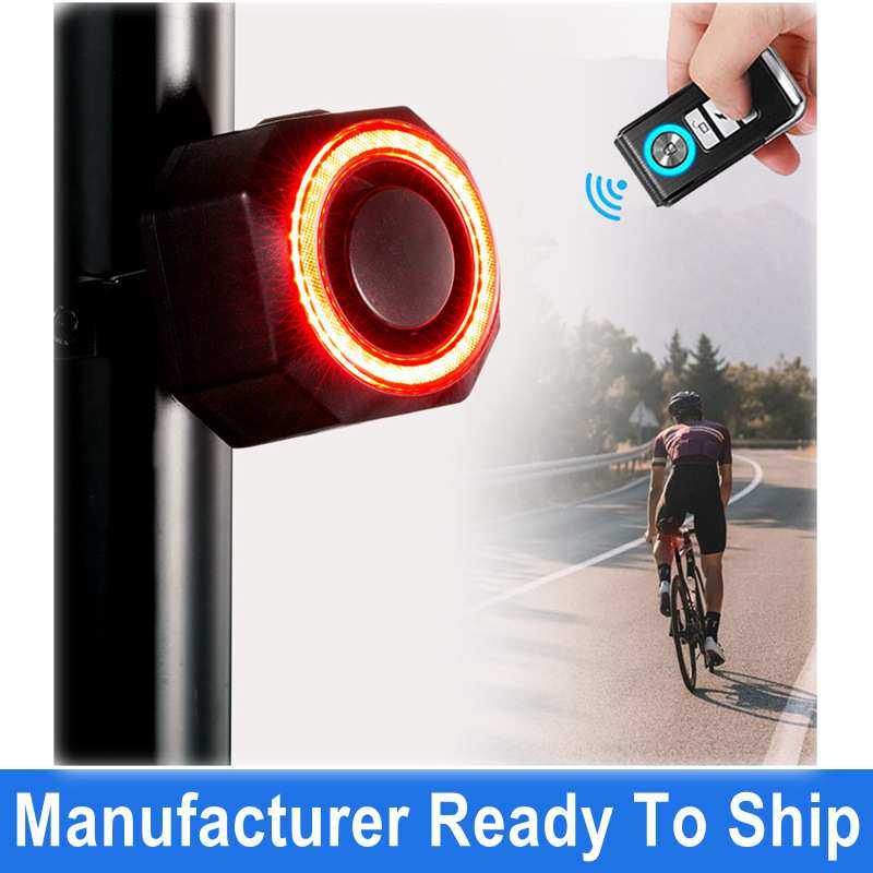 Bike Safety Flashlight Auto-Brake LED Taillight Bike Alarm