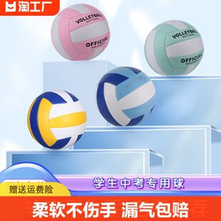 排球中考学生专用5号初中生体考小学生男女软式硬排4号训练室外